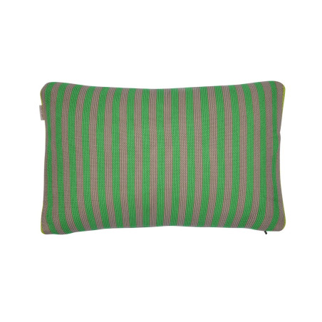 Dekoratyvinė pagalvė Blockstripe Bonsoir Stripe Green knitted